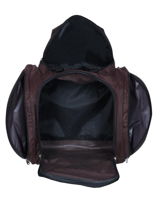 Airish Fabric Travel Duffel Bags for Men and Women 50 L Brown fold - Image 4